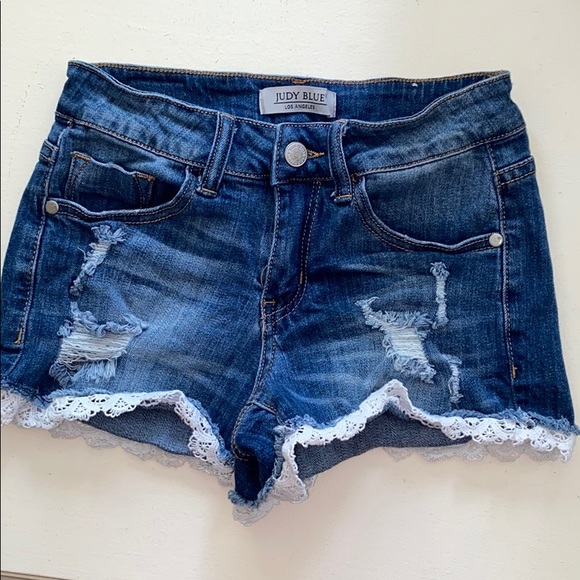 Judy Blue Pants - Judy Blue denim shorts with lace size 25
